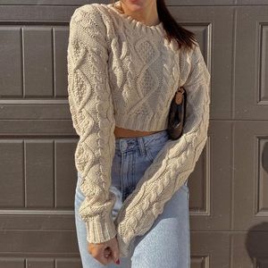 Edikted mimi cable knit sweater